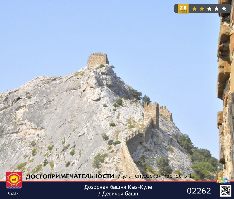 Дозорная башня Кыз-Куле / Девичья башня в Генуэзской крепости | Судак