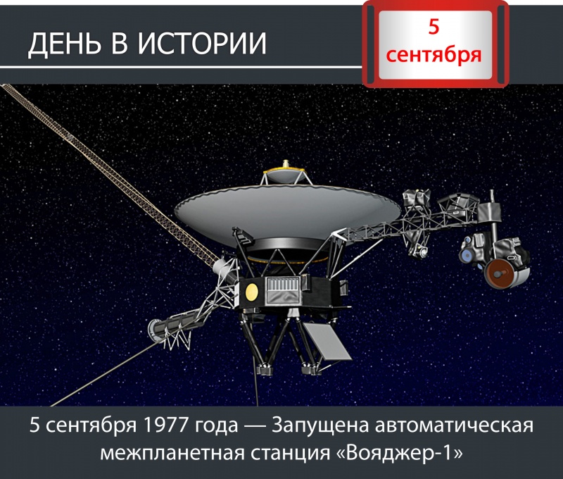 День в истории. 5 сентября 1977 года — Запущена автоматическая межпланетная станция «Вояджер-1»